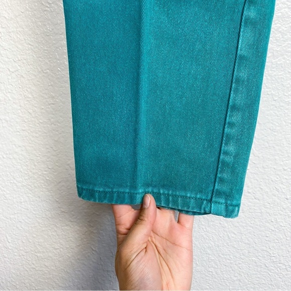 Vintage Green High Waisted Straight Leg Mom Jeans - Picture 6 of 10